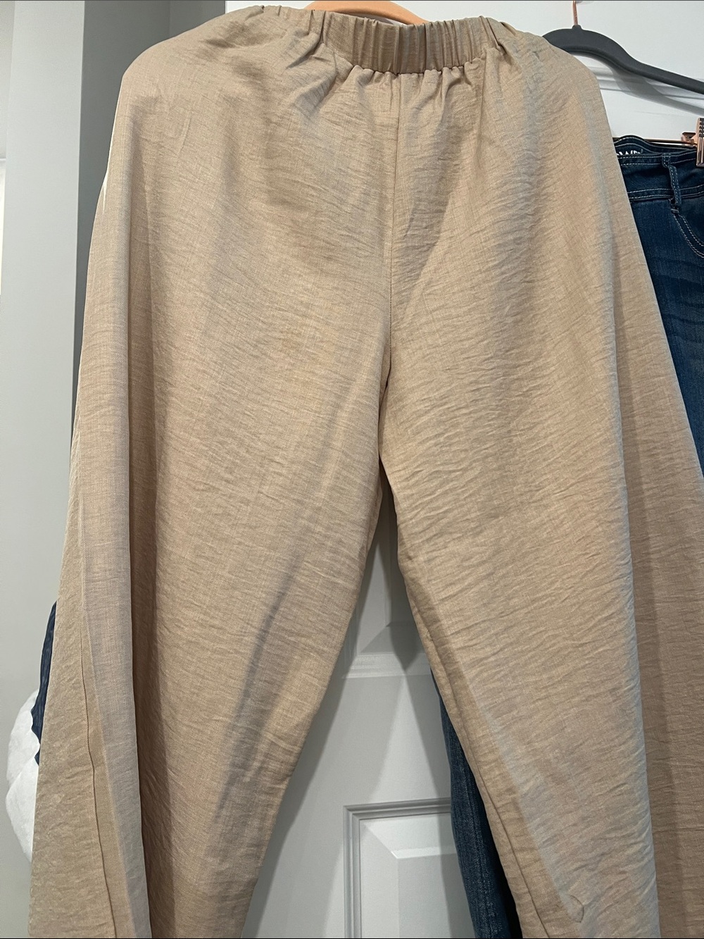 SHEIN Beige Crochet-Back Wide-Leg Jumpsuit - Picture 13 of 15